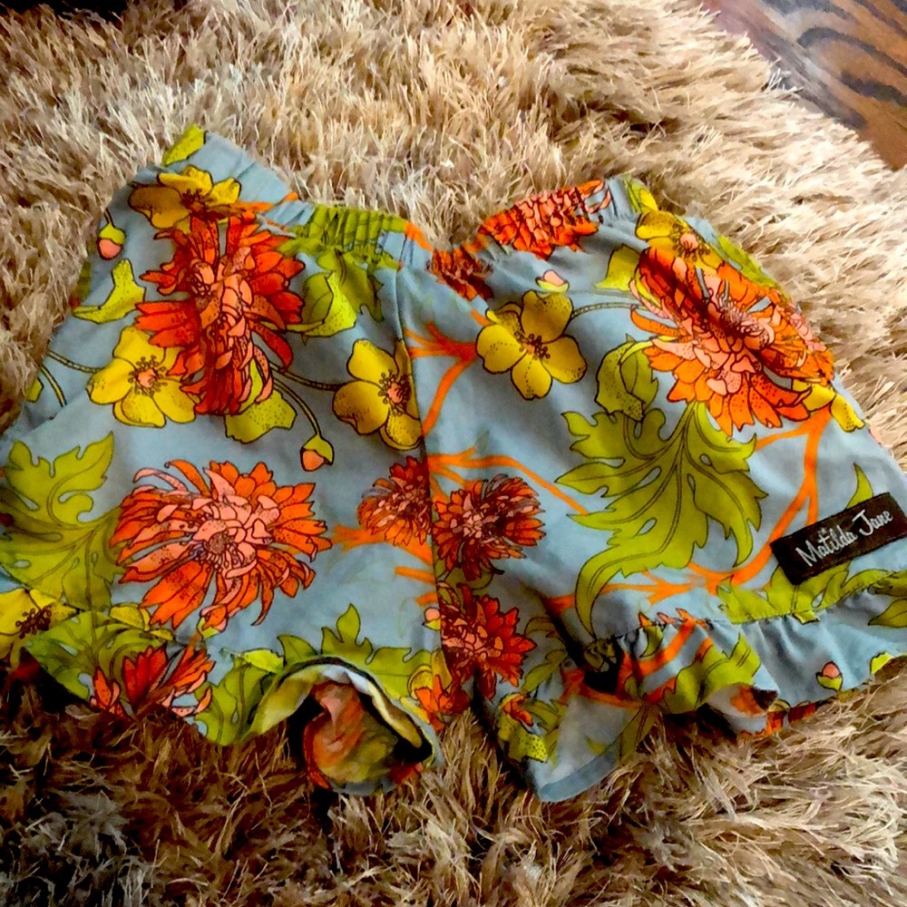 Girls Matilda Jane Floral Ruffle Shorts